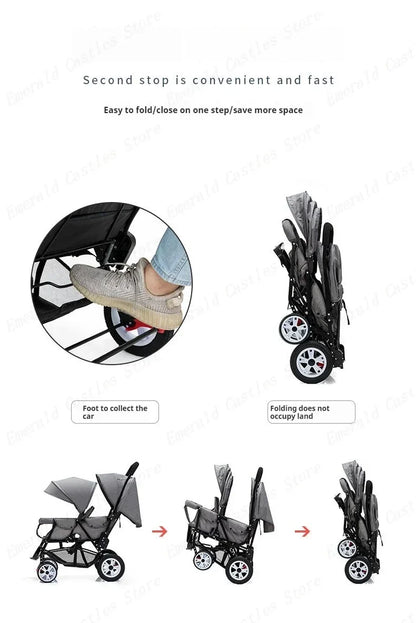 Poussette Jumeaux  Haute Qualité