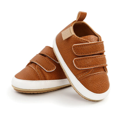 🍼 Chaussures Bébé en Cuir Rétro – Semelle Antidérapante – Meckior™