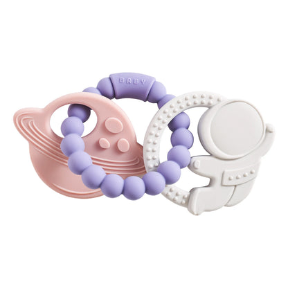 🪐👶 Anneau de Dentition Bébé – Silicone Alimentaire – Bracelet Sensoriel Planète – Dès 0 Mois™