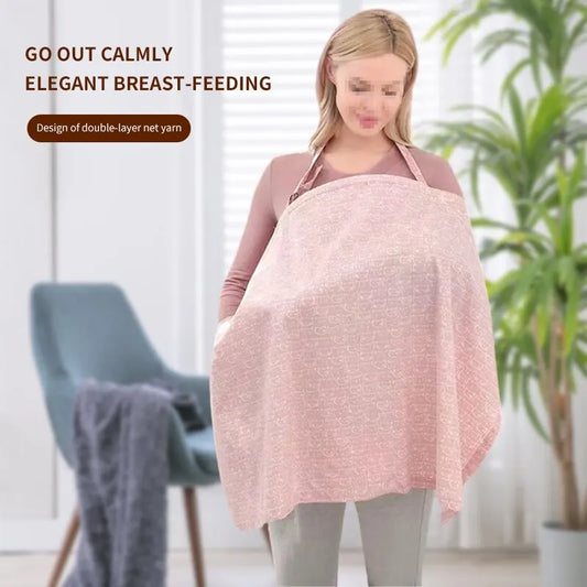 🍼 Cape d’Allaitement d’Été – Multifonction – Anti-regards – Tissu Respirant &amp; Léger – Coton Naturel™