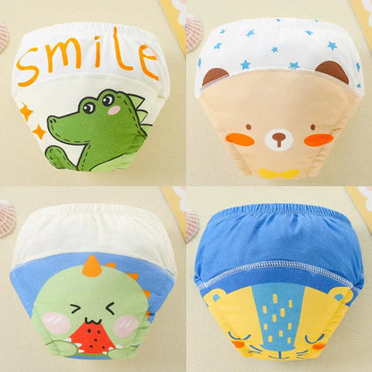 🩲🌿 Lot de 4 Culottes d’Apprentissage Imperméables Bébé – Coton Écologique – Réutilisables &amp; Ultra Douces – 12 à 20 kg – Mixte™