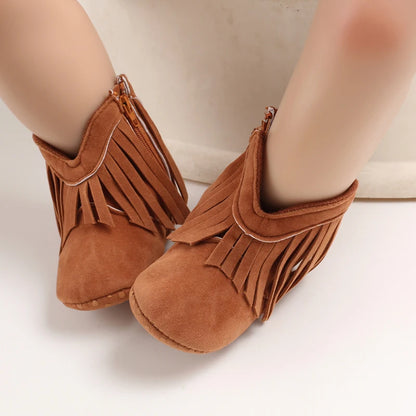 👢❄️ Bottes Bébé Mode à Franges – Chaudes &amp; Antidérapantes – 0 à 18 Mois – Fille &amp; Garçon™