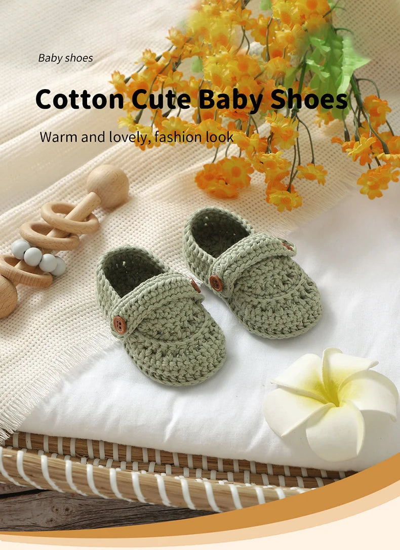 🧦👶 Chaussons Bébé en Coton Tricoté – Mi-Saison – Unisexe 0 à 18 Mois – Boucle &amp; Confort Absolu™ - Planète bébé