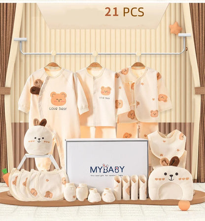 Lot Naissance Complet 21 à 25 Pièces 100% Coton Bébé Garçon et Fille – Ensemble Vêtements et Accessoires Confort™