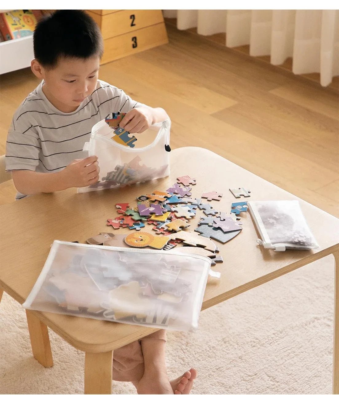 🗂️ Lot de 1 à 30 pochettes zippées en maille – Étanches &amp; Multi-usages™ - Planète bébé