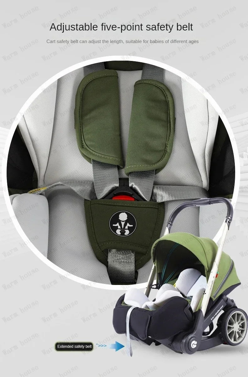 Poussette Bébé 4 en 1 Haute Vue – Pliable - Planète bébé