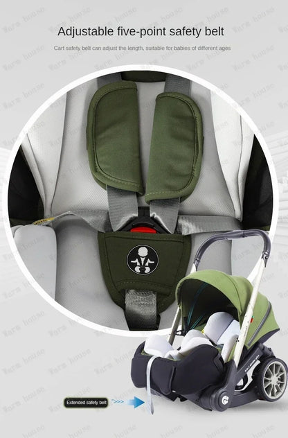 Poussette Bébé 4 en 1 Haute Vue – Pliable - Planète bébé