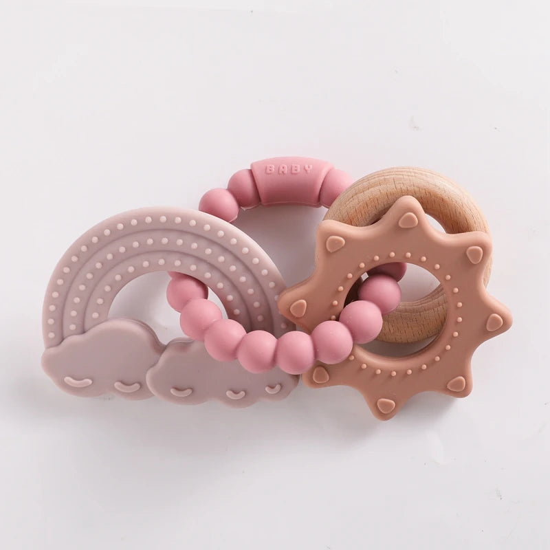 🪐👶 Anneau de Dentition Bébé – Silicone Alimentaire – Bracelet Sensoriel Planète – Dès 0 Mois™ - Planète bébé