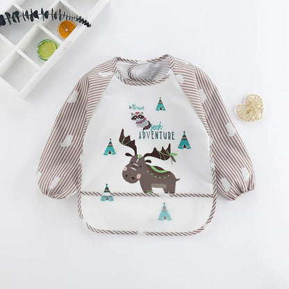 Bavoir Manche Longue Waterproof en EVA pour Bébé – Tablier de Repas Anti-Taches – Ultra Léger &amp; Facile à Nettoyer™