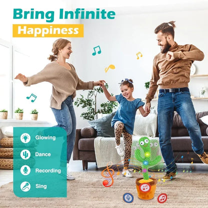 Cactus Dansant et Parlant Électronique pour Enfants – Peluche Musicale Interactive avec 120 Chansons et Lumières™
