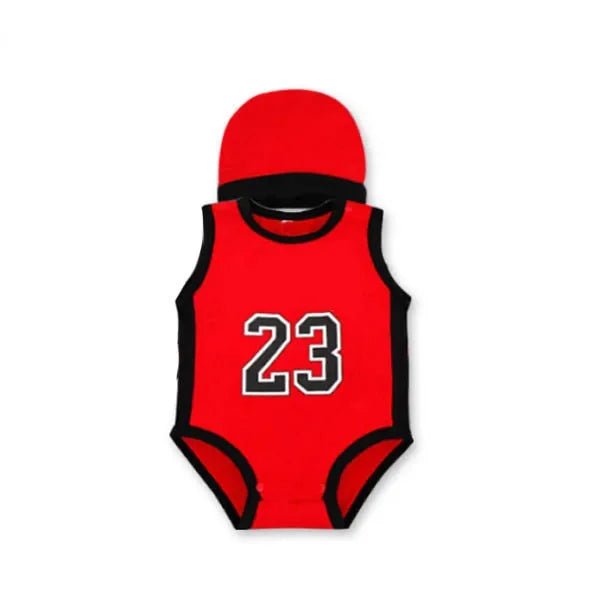 🌞 Barboteuse Bébé Été sans Manches – Style Sporty &amp; Chapeau Assorti – EMPMOKEY™ - Planète bébé