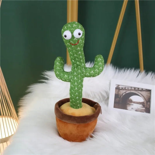 Cactus Dansant Électrique en Peluche – Jouet Musical Interactif qui Parle et Répète – Jouet Éducatif Enfant™ - Planète bébé