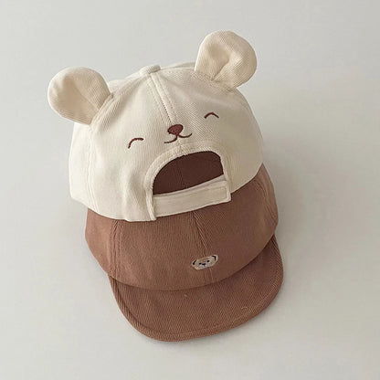 🧢 Casquette Bébé "Petit Ours" – Avec Oreilles – Coton Respirant – Protection Soleil – Look Kawaii &amp; Confort Assuré™ - Planète bébé