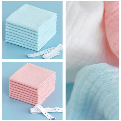 🍼🧼 Lot de 10 Couches en Gaze Bébé – 100% Coton – Réutilisables &amp; Lavables – 43x45cm – Ultra Douces &amp; Respirantes™