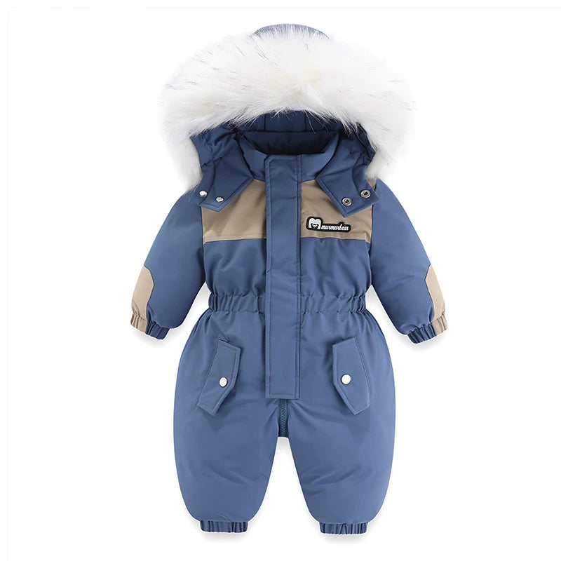 Combinaison Hiver Bébé -30° C™ – Salopette Épaisse Imperméable avec Capuche pour Garçons et Filles