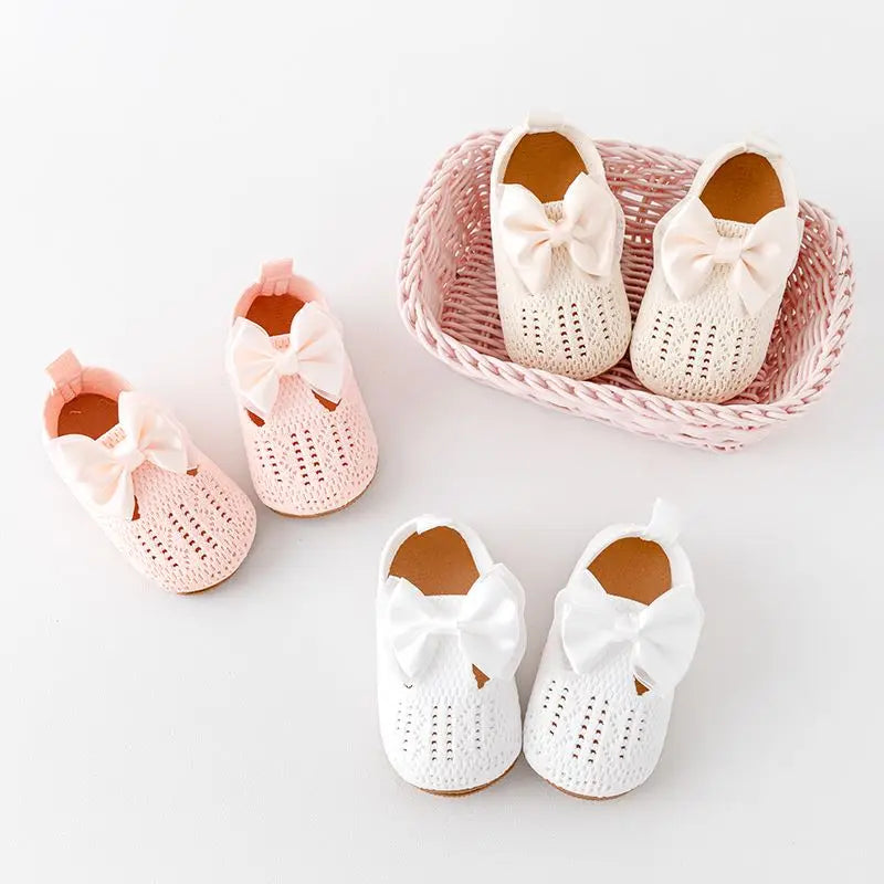 👶✨ Chaussures Bébé Fille – Nœud Papillon – Semelle Antidérapante ™ - Planète bébé