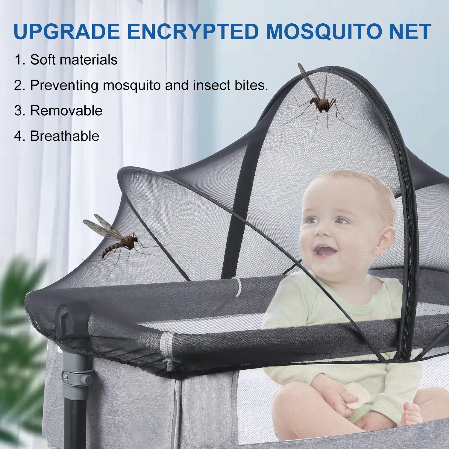 🦟 Moustiquaire Universelle pour Lit Bébé – Pliable, Portable &amp; Anti - Moustiques – Utilisable en Toute Saison™ - Planète bébé