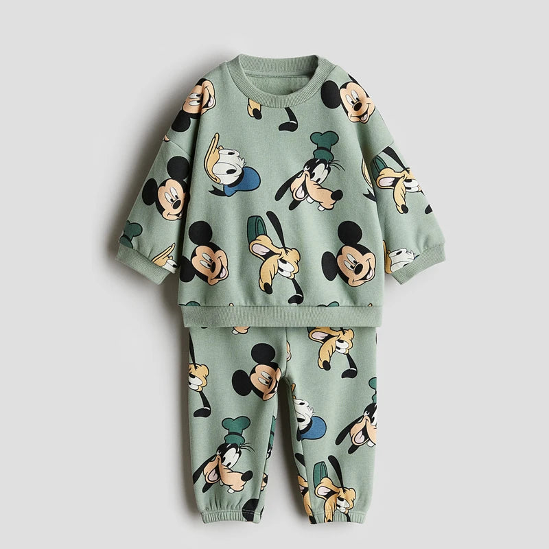 Ensemble Vêtements Bébé Minnie &amp; Mickey – Sweat à Capuche et Leggings Cartoon 2 Pièces™