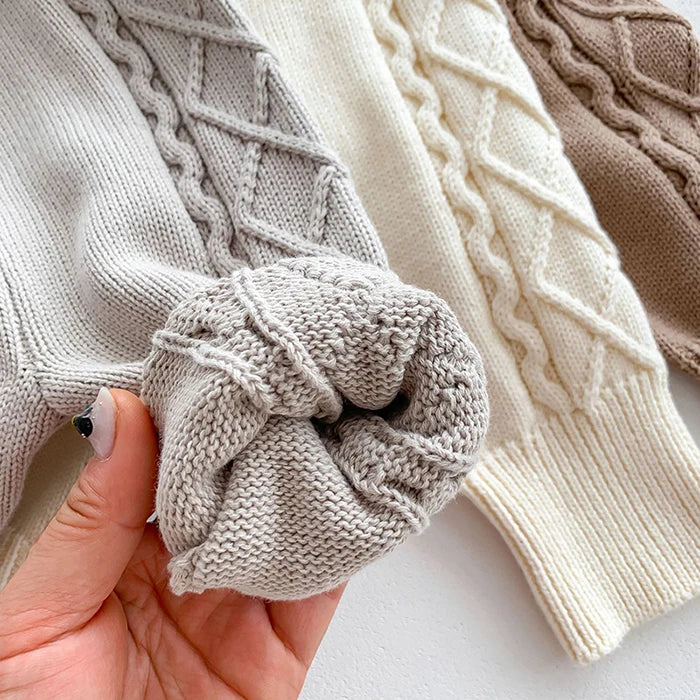 🧶🍂 Ensemble Bébé Tricoté – Style Coréen – Automne/Hiver – Unisexe 0-12 Mois™ - Planète bébé