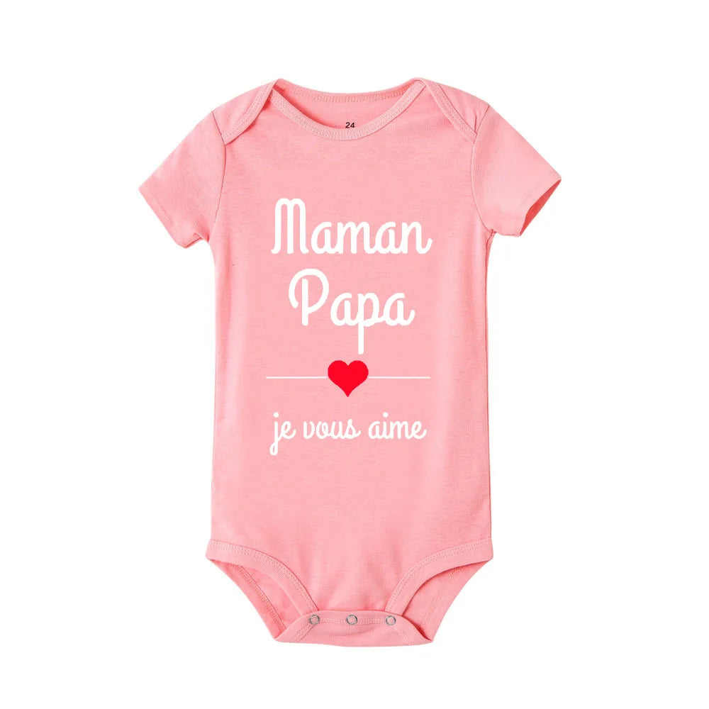 Maman Papa Je T'aime Body Bébé Fête des Mères et des Pères Nouveau-né Garçons & Filles™ - Planète bébé
