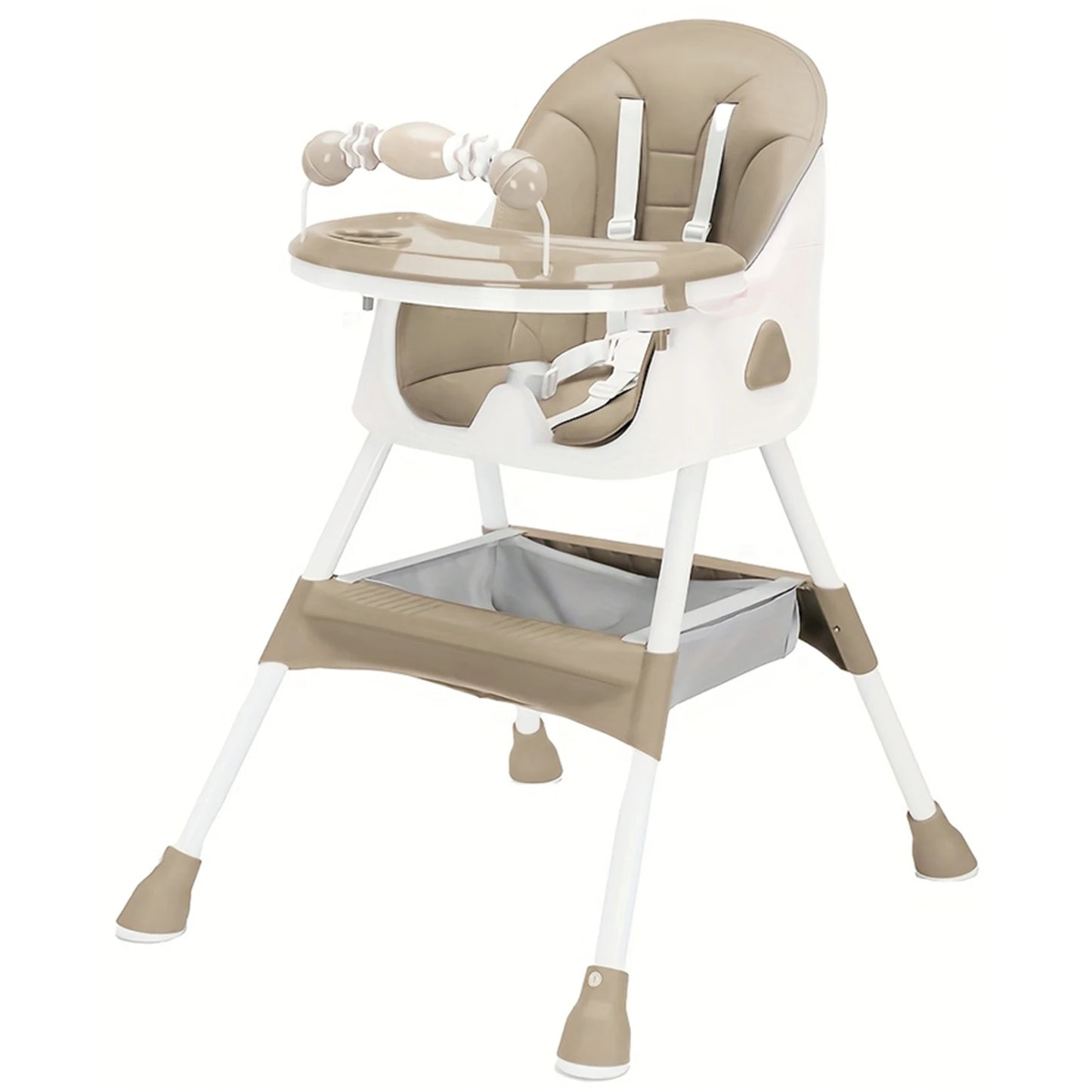 Chaise Haute Bébé Pliable 6 Mois+ avec Grand Pad Antidérapant et Porte-Jouets – Facile à Nettoyer – Modèle E500™