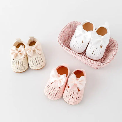 👶✨ Chaussures Bébé Fille – Nœud Papillon – Semelle Antidérapante ™ - Planète bébé