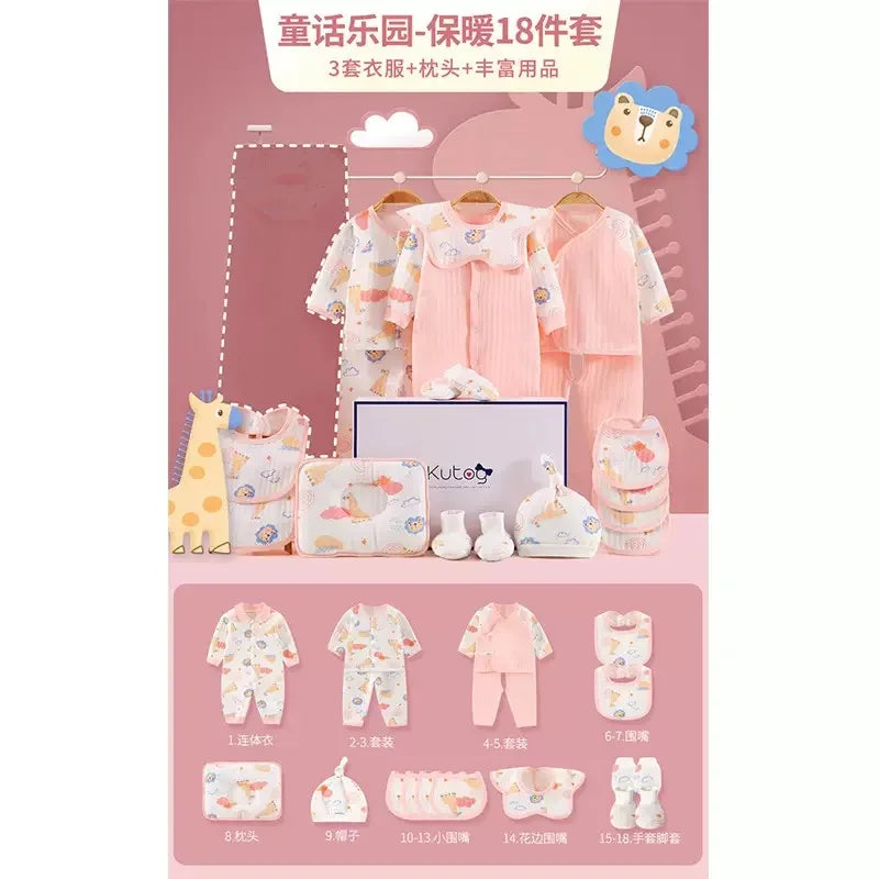Ensemble Bébé 100 % Coton 18/20/22 Pièces™