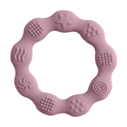 🌸🦷 Anneau de Dentition Fleur – Silicone Alimentaire – Jouet de Molarité &amp; Cognition Tactile pour Bébé™