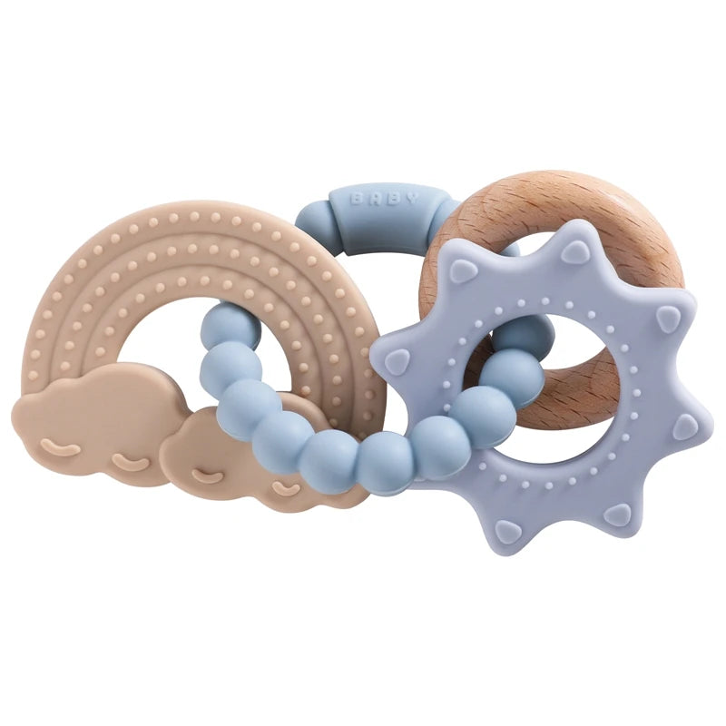 🦁👶 Anneau de Dentition en Silicone – Forme Animale Ludique – Apaisant &amp; Sensoriel™ - Planète bébé