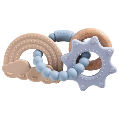 🦁👶 Anneau de Dentition en Silicone – Forme Animale Ludique – Apaisant &amp; Sensoriel™ - Planète bébé