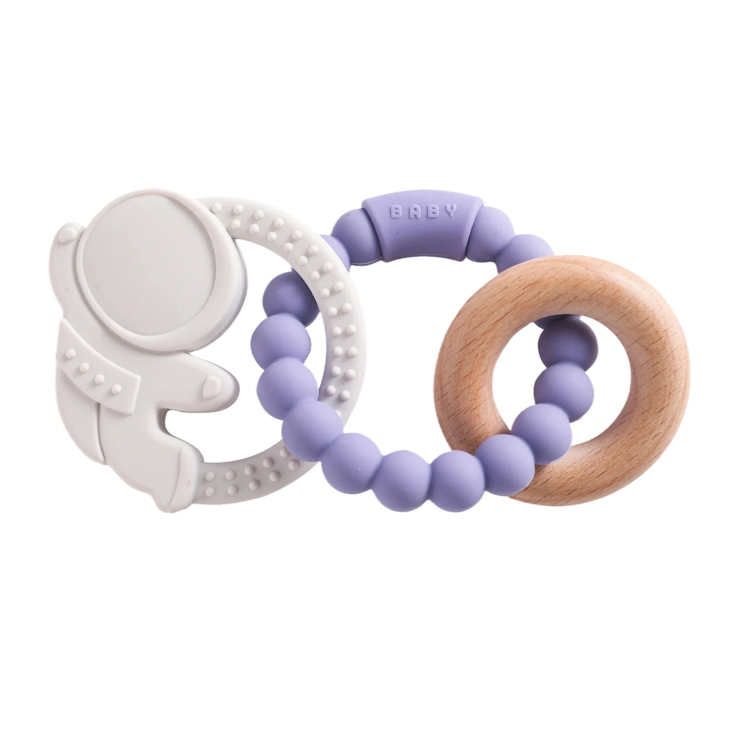 🪐👶 Anneau de Dentition Bébé – Silicone Alimentaire – Bracelet Sensoriel Planète – Dès 0 Mois™