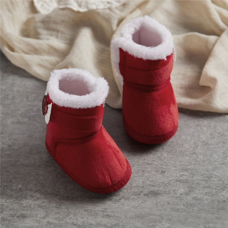 🧣❄️ Bottes d’Hiver Bébé – Chaudes &amp; Mignonnes – Bottines Bébé à Scratch avec Ailes en Cœur – 0 à 18 Mois – Unisexe™ - Planète bébé