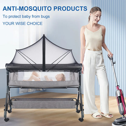 🦟 Moustiquaire Universelle pour Lit Bébé – Pliable, Portable &amp; Anti-Moustiques – Utilisable en Toute Saison™