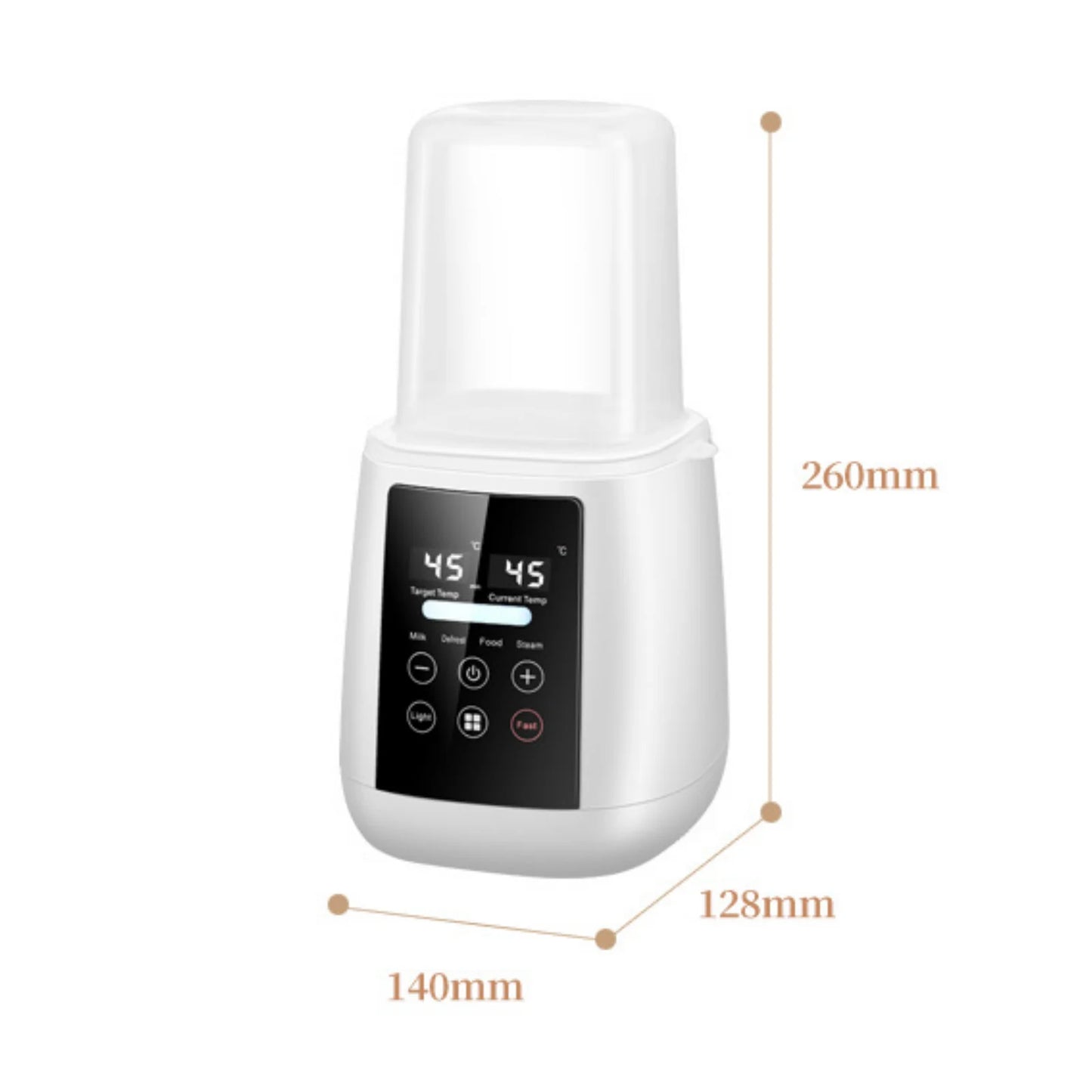 Chauffe-Biberon Intelligent Multifonction 5-en-1 – Préparation Lait, Chauffe, Décongélation, Stérilisation à Vapeur avec Veilleuse™
