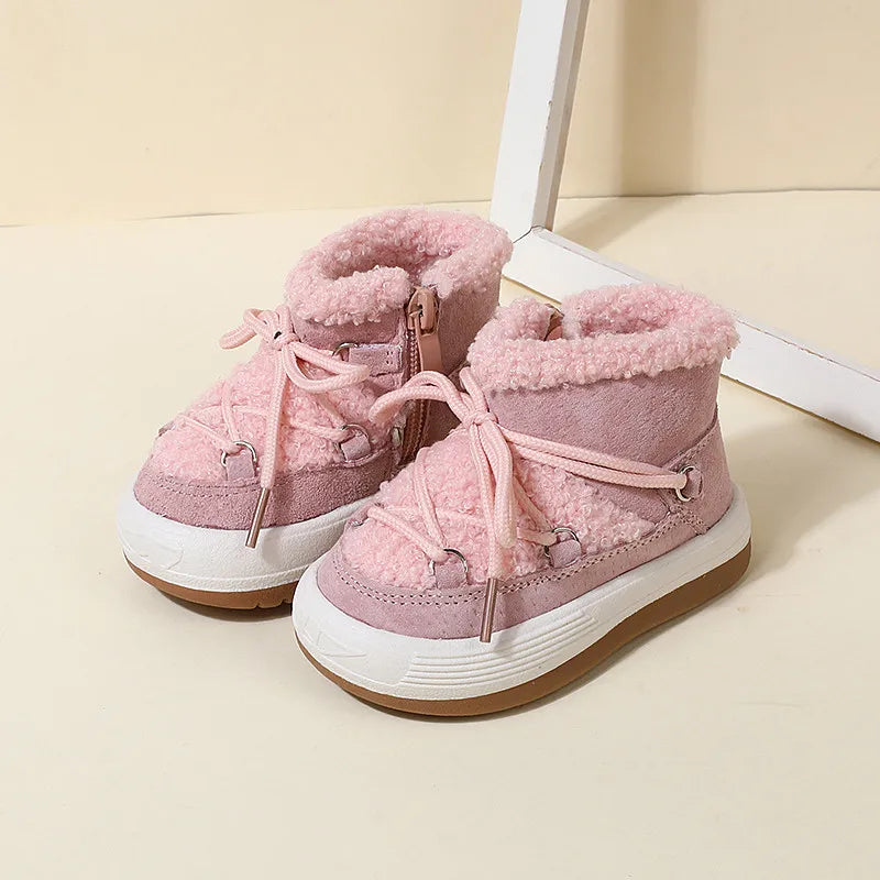 Bottes Hiver Bébé Chaudes à Doublure Peluche – Semelle Antidérapante™
