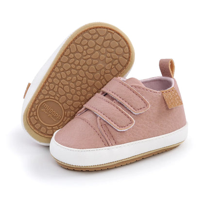 🍼 Chaussures Bébé en Cuir Rétro – Semelle Antidérapante – Meckior™