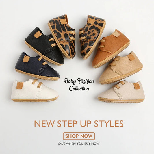 🍼 Chaussures Bébé en Cuir Rétro – Semelle Antidérapante – Meckior™