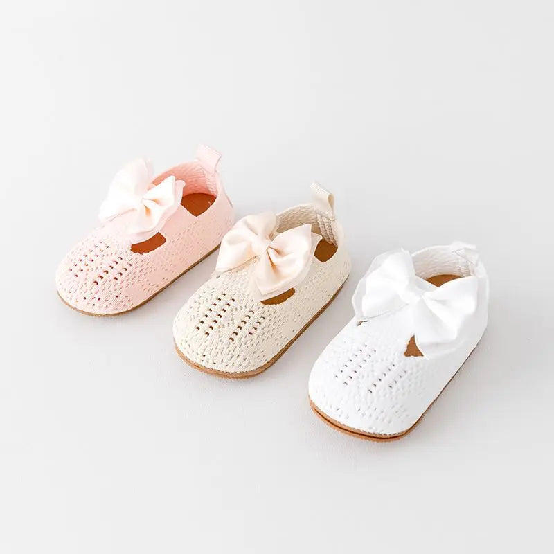 👶✨ Chaussures Bébé Fille – Nœud Papillon – Semelle Antidérapante ™ - Planète bébé