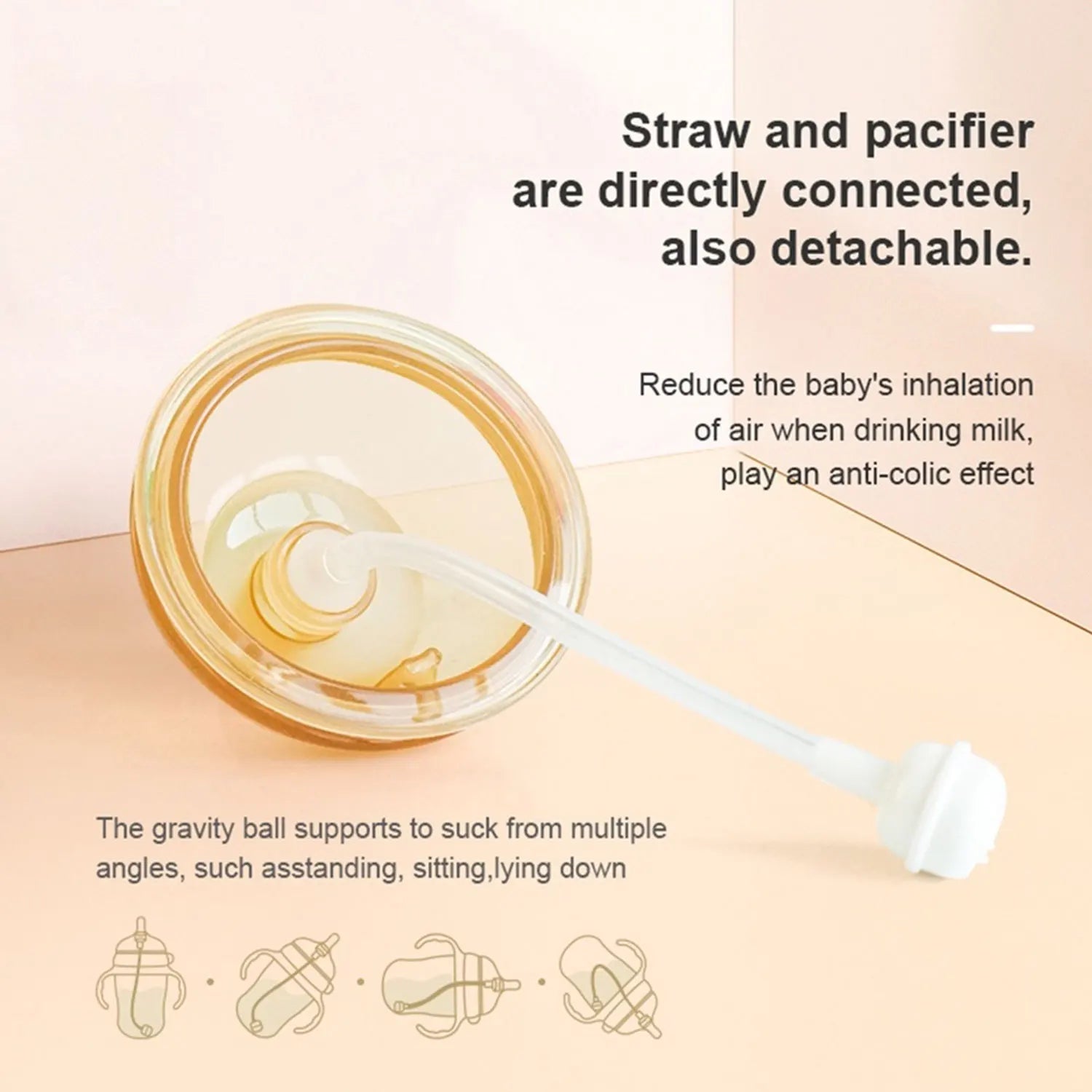 🍼 Biberon Large Calibre en Silicone – Imitation Allaitement – Anti-Colique avec Poignées (150ML / 240ML)™ - Planète bébé