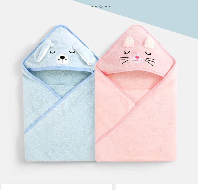 🐻🛁 Cape de Bain Bébé à Capuche – Motif Animal – Ultra Douce &amp; Chaude™