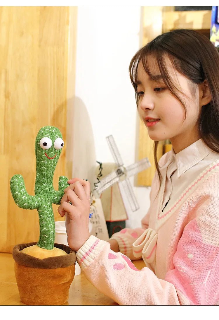 Cactus Dansant Électrique en Peluche – Jouet Musical Interactif qui Parle et Répète – Jouet Éducatif Enfant™ - Planète bébé