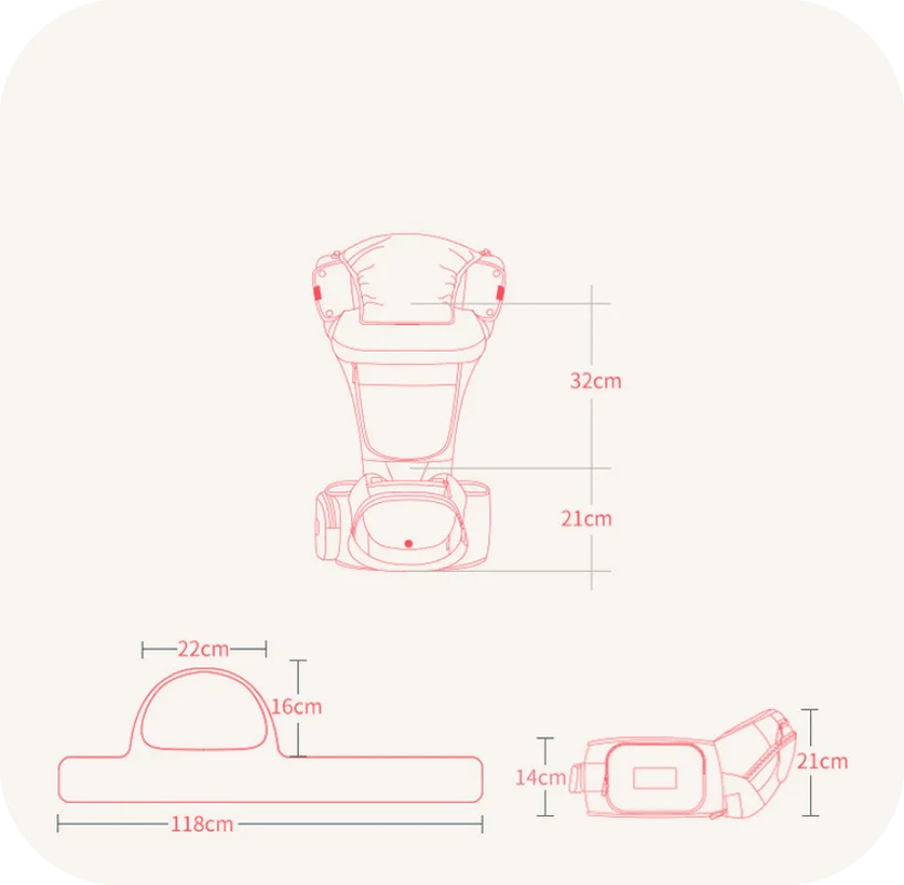🧡 Porte-bébé Ergonomique avec Siège – 0 à 48 Mois | Multi-positions &amp; Grand Confort™ - Planète bébé