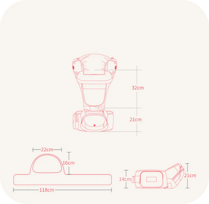 🧡 Porte-bébé Ergonomique avec Siège – 0 à 48 Mois | Multi-positions &amp; Grand Confort™ - Planète bébé