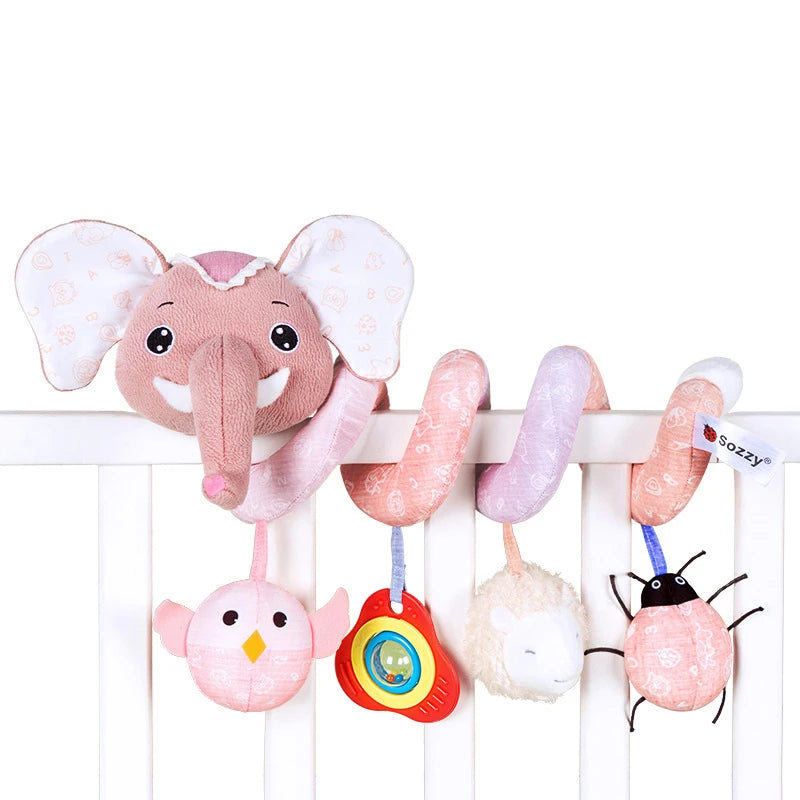 🚗🧸 Jouet de Voiture pour Bébé – Miroir, Grelot, Bruit de Papier &amp; Poignée Squeaky – Jouet d’Éveil pour Siège Auto ou Poussette™