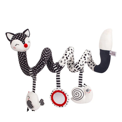 🚗🧸 Jouet de Voiture pour Bébé – Miroir, Grelot, Bruit de Papier &amp; Poignée Squeaky – Jouet d’Éveil pour Siège Auto ou Poussette™