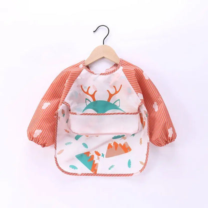Bavoir Manche Longue Waterproof en EVA pour Bébé – Tablier de Repas Anti-Taches – Ultra Léger &amp; Facile à Nettoyer™