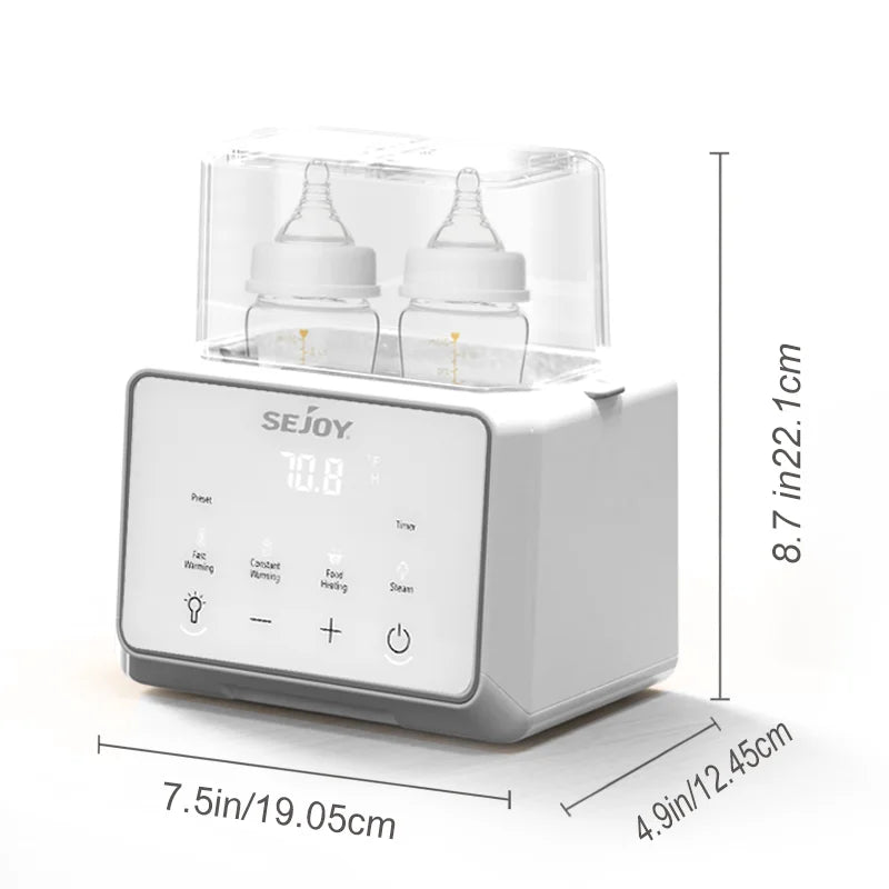 🍼 Chauffe-Biberon Multifonction Sejoy – Chauffage Rapide &amp; Stérilisation – Température Contrôlée avec Précision (220V)™ - Planète bébé