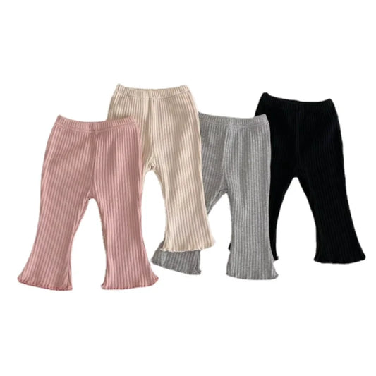 Pantalon Bébé Slim en Coton – Taille Élastique Confortable – Coupe Bootcut Unisexe 1-3 Ans™