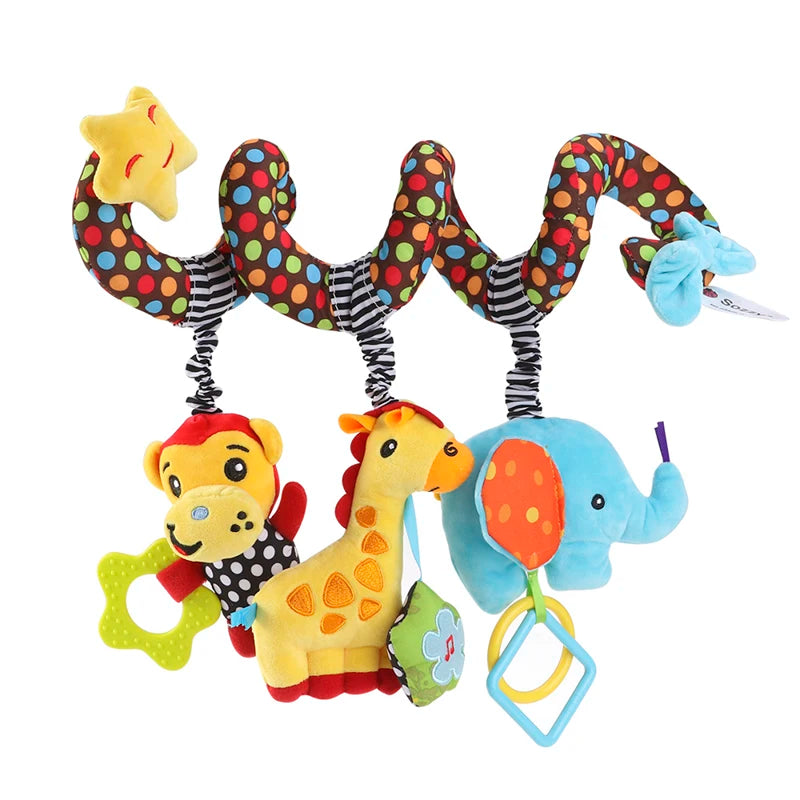 🚗🧸 Jouet de Voiture pour Bébé – Miroir, Grelot, Bruit de Papier &amp; Poignée Squeaky – Jouet d’Éveil pour Siège Auto ou Poussette™
