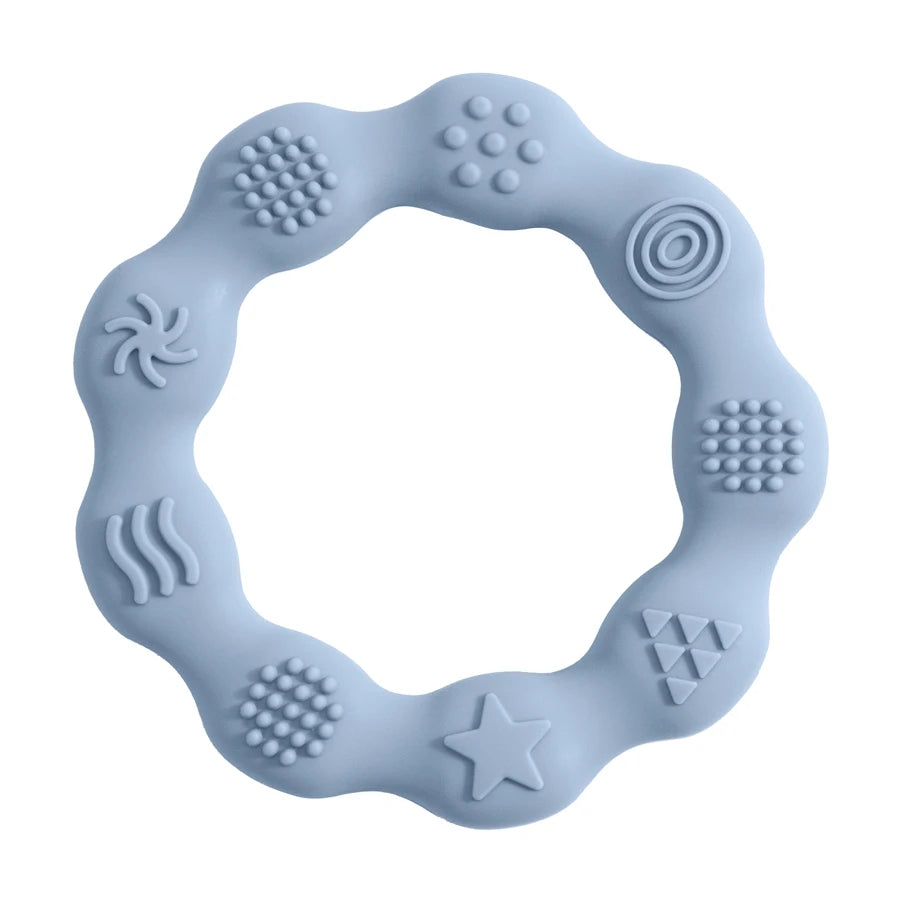 🌸🦷 Anneau de Dentition Fleur – Silicone Alimentaire – Jouet de Molarité &amp; Cognition Tactile pour Bébé™